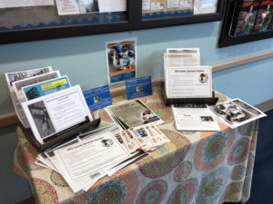 Informational brochures at Mecklenburg County Department of Social Services